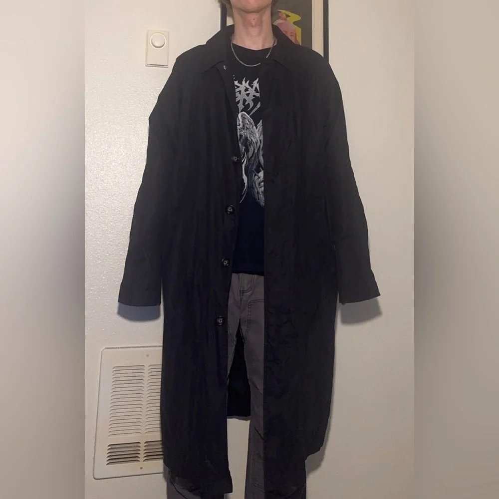 Dockers Black Men's Trench Coat